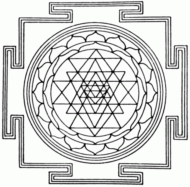 Mandala k vybarvení, autor: N.Manytchkine
